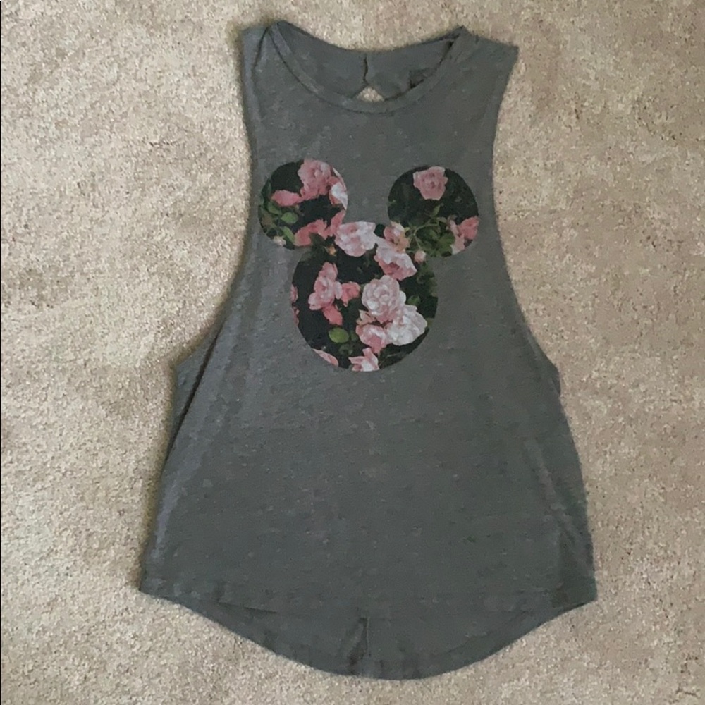 Floral Mickey Ears Muscle Tank